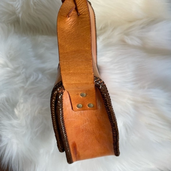 Vintage Tooled Leather Shoulder Bag - Picture 5 of 16
